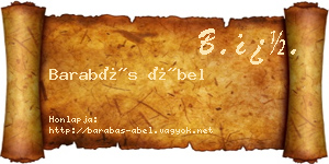 Barabás Ábel névjegykártya